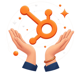 HubSpot ikon kézzel